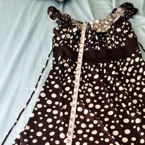 Brown polka dot dress